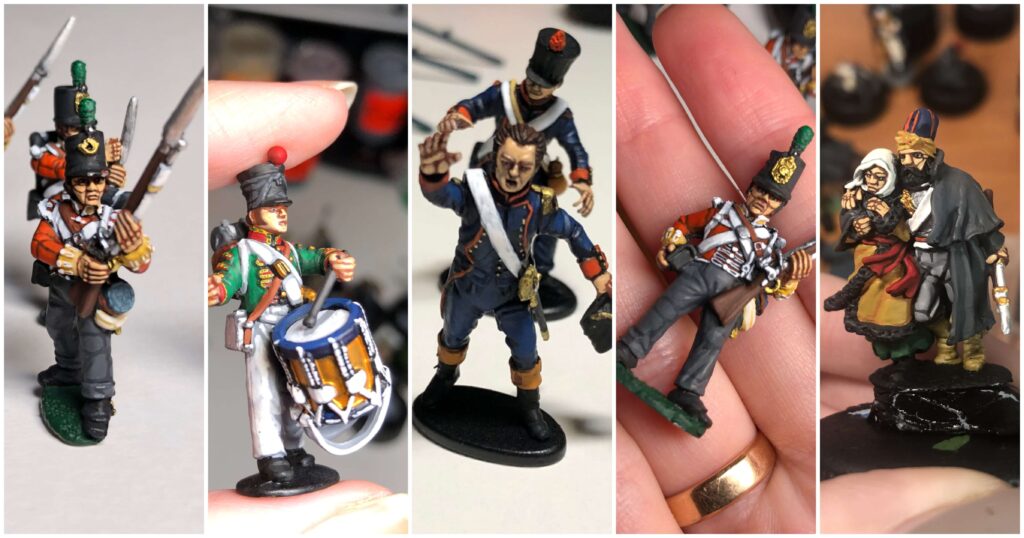 Detailed professional painting of 28mm historical miniatures by Old Guard Painters