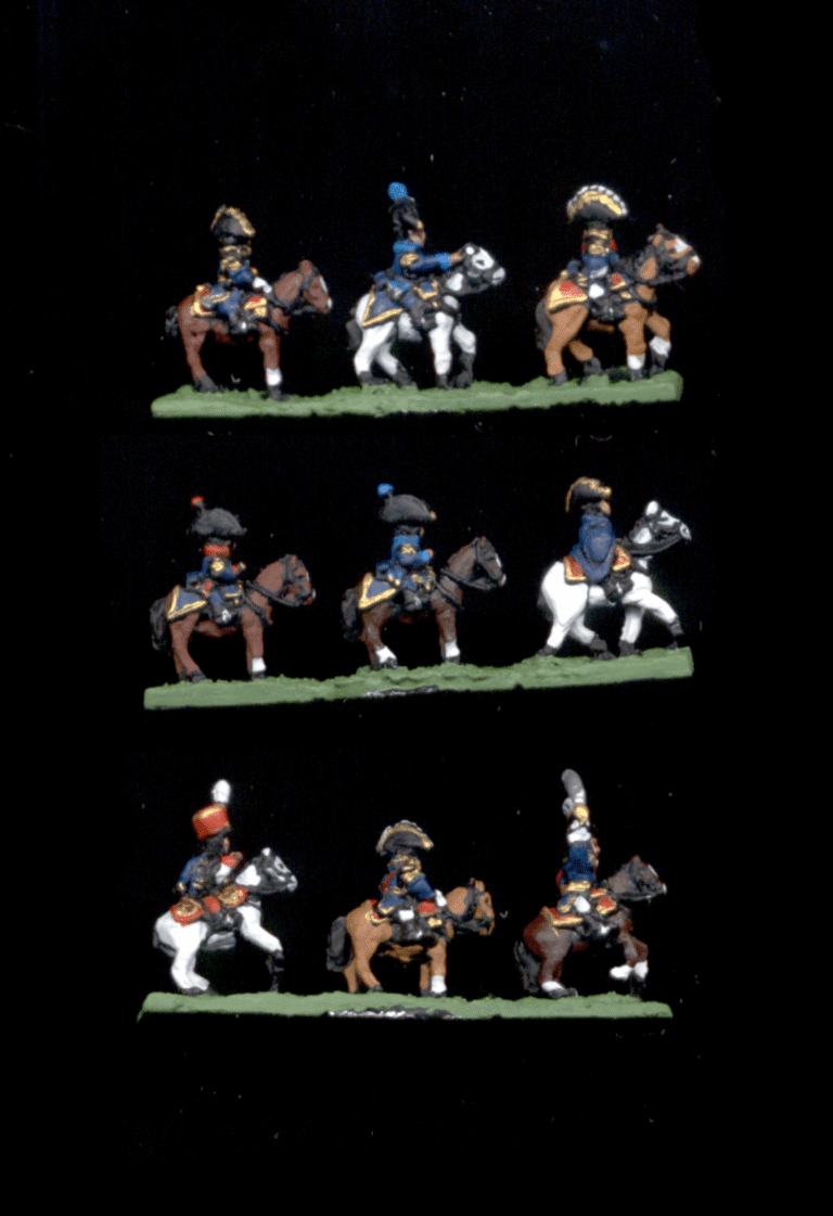 Wargame quality painted 10mm Napoleonic staff officers and mounted command miniatures