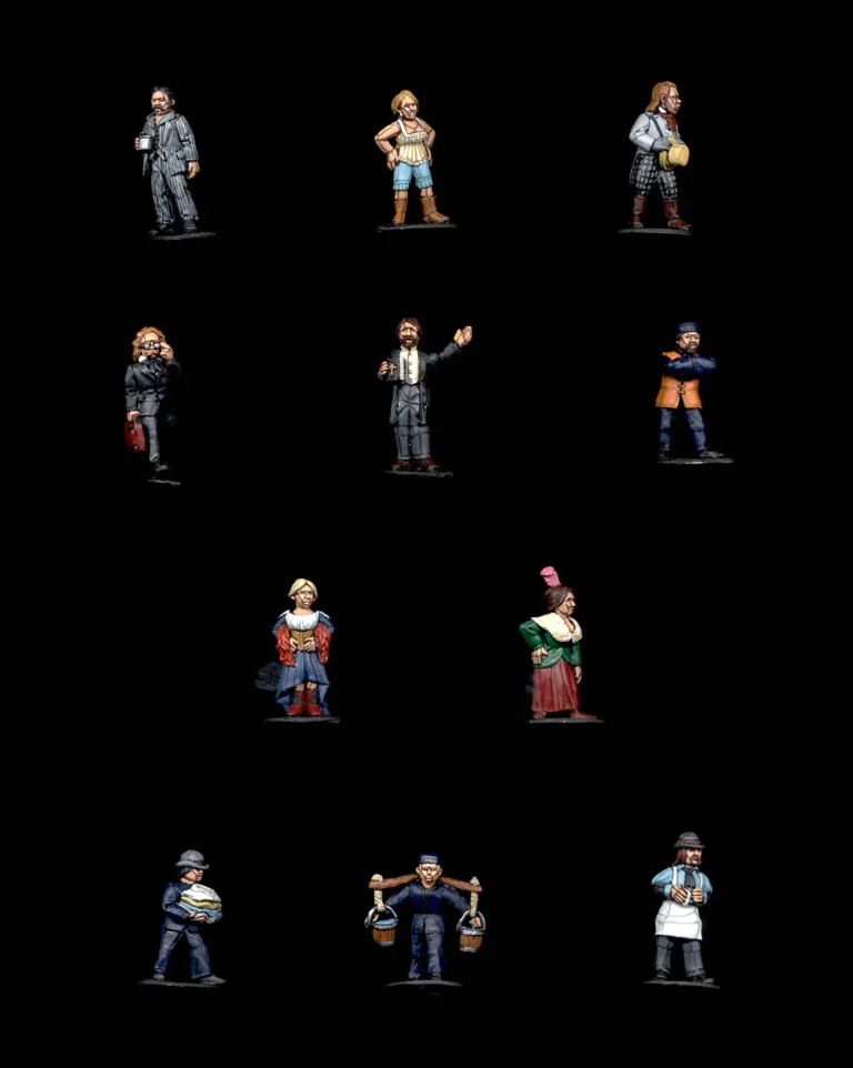 Collector quality painted 28mm Wild West Deadwood civilians and townsfolk miniatures